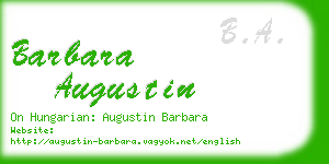 barbara augustin business card